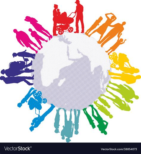 Families around world Royalty Free Vector Image
