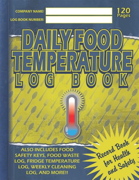 Buy Daily Food Temperature Log Book Food Hygiene Log Sheets