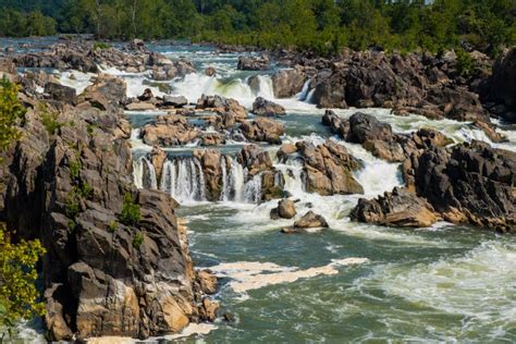 Potomac River, Great Falls State Park, Virginia. Stock Photo - Image of ...