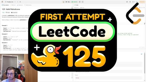 My Attempt At Solving Leetcode 125 Valid Palindrome SOLVED YouTube