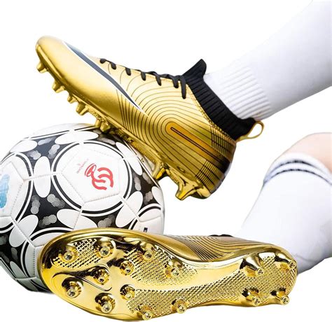 Hyfol Gold Football Cleats For Kids Soccer Cleats For