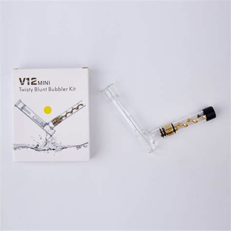 V12 Mini Twisty Glass Blunt Atomizer Smoking Pipe Kit China Twisty Glass Blunt And V12 Herb