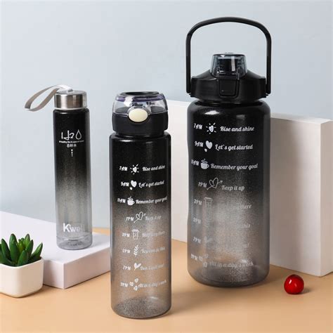 In L Ml Ml Aesthetic Glitter Water Bottle Tumbler With Straw