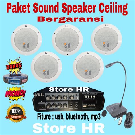 Jual Paket Ceiling Toa 5 Pcs Mic Meja Shure K30 Cocok Buat Mesjid