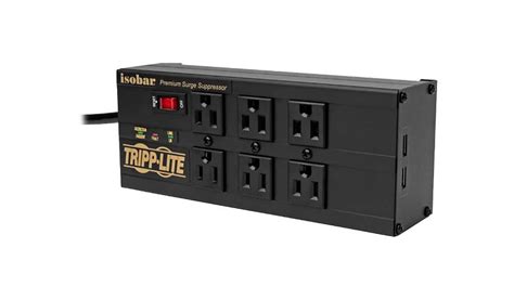 Tripp Lite Isobar 6 Outlet Surge Protector 10 Ft Cord Right Angle Plug 3840 Joules 2 Usb