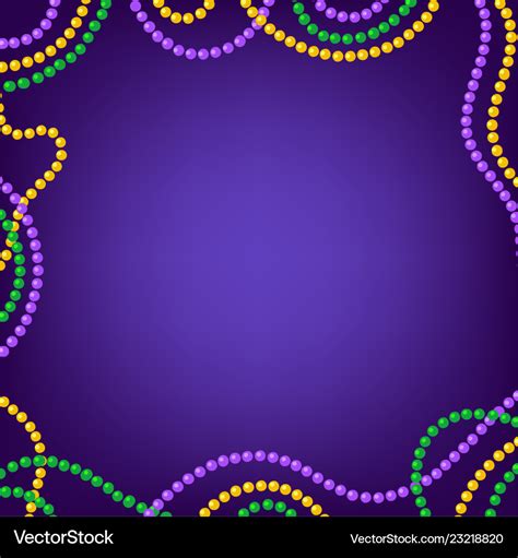 Mardi Gras Carnival Background With Colorful Vector Image