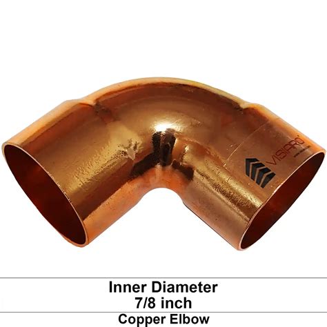 Visiaro Copper Elbow Pipe Fittings Degrees Inner Dia Inch