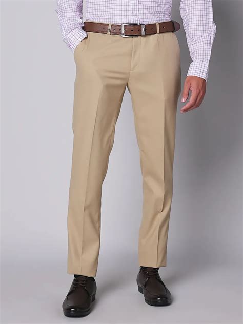 Shop Oxemberg Men Slim Fit Solid Formal Trouser