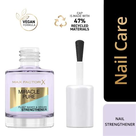 Max Factor Miracle Pure Nail Strengthener Plant Based And Vegan Ml