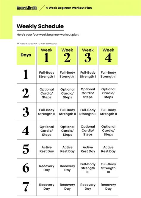 beginner weight training schedule   workout routine