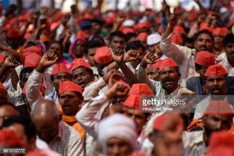 Farmers Long March In Mumbai Photos And Premium High Res Pictures