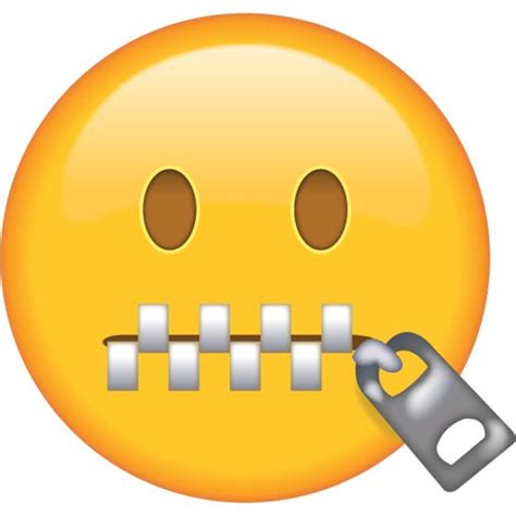 Zipper Mouth Face Emoji In Png When Somebody Tells You To Shut Up Or