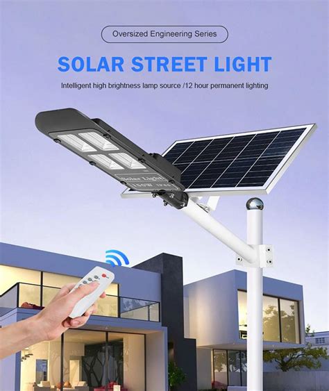 300W 250x75x640mm Solar Powered Streetlights Battery 30AH 3 2V 150w