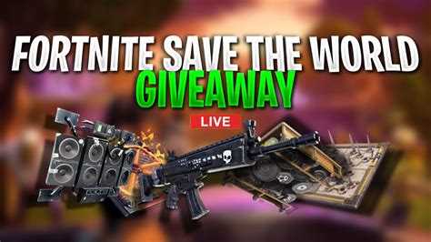 Live Fortnite Save The World K Trap Giveaway Live