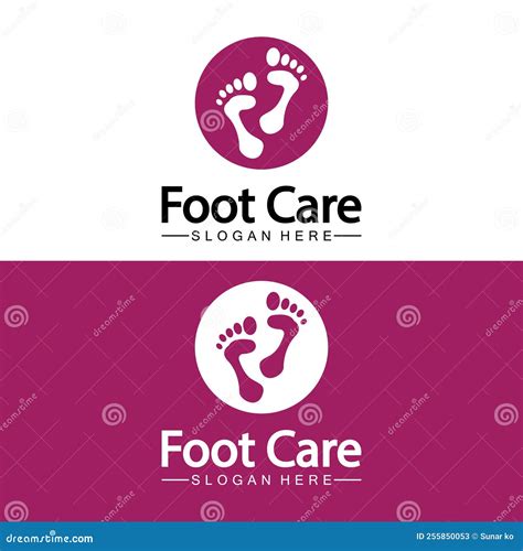 Foot Logo Design Vector Template Stock Vector Illustration Of Healthy Care 255850053