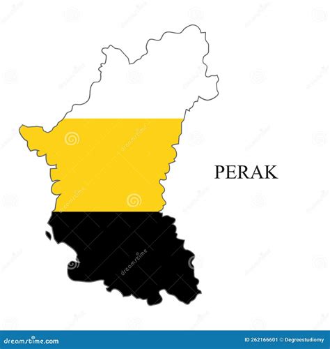 Perak Map Vector Illustration. Stock Vector - Illustration of graphic ...