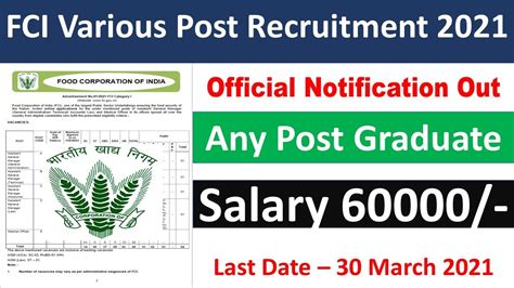 Fci Various Post Recruitment Ssc Cgl Chsl Ibps Uppcs Upsssc Sbi