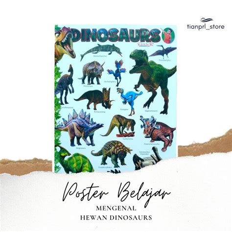 Jual POSTER BELAJAR MENGENAL HEWAN DINOSAURUS Shopee Indonesia