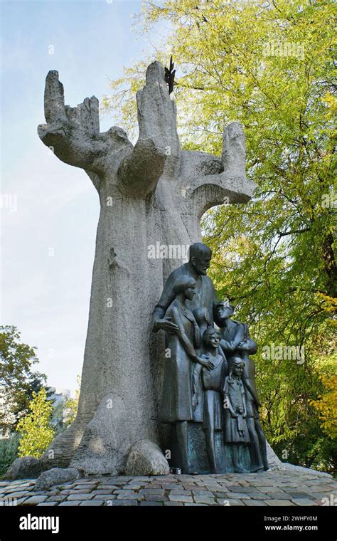 Janusz Korczak Monument In Warsaw Stock Photo Alamy