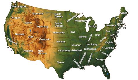 geographical map  united states united states map