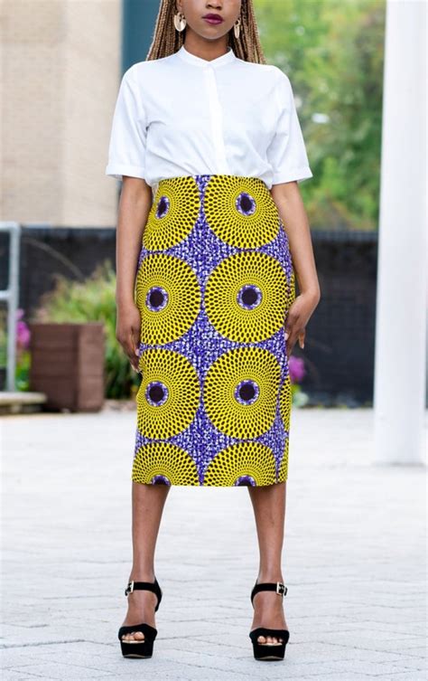 Skirts Pencil Skirt African Print Skirt Ankara Pencil Etsy