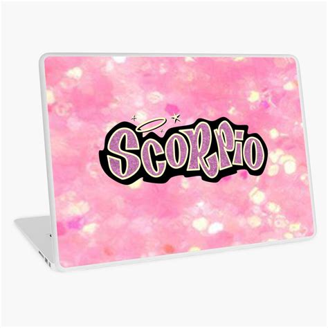 Scorpio Bratz Style Iconic Pink Glitter Font Logo Cute Y2k Aesthetic