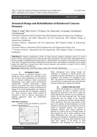 Structural Design And Rehabilitation Of Reinforced Concrete Structure PDF