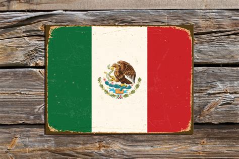 Mexico Flag Sign Etsy