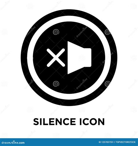 Silence Icon Vector Isolated on White Background, Logo Concept O Stock ...