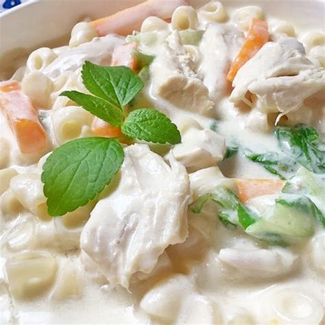 Chicken Macaroni Soup (Filipino Sopas): Creamy and Delicious