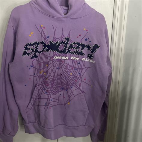 Purple Spider Hoodie Thick Cotton Worn Twice Depop