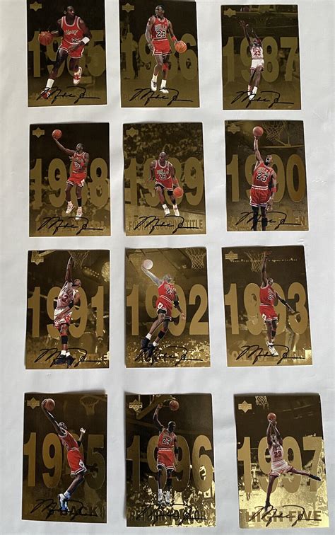 1998 Michael Jordan Upper Deck Gatorade Promo Complete 12 Card Jumbo