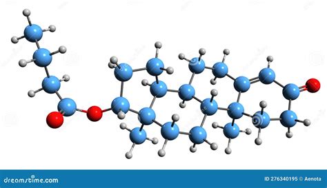 3d Image Of Testosterone Butyrate Skeletal Formula Stock Illustration