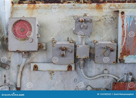 An Old Working Rusty Transformer Substation In Russia Electricity In