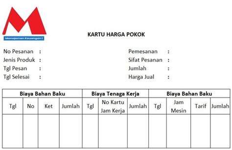 Cara Menghitung Harga Pokok Produksi Per Pesanan