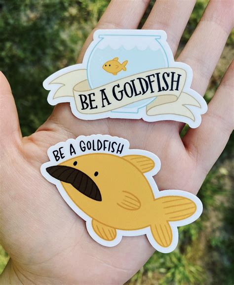 Be A Goldfish Ted Lasso Vinyl Sticker Styles Etsy