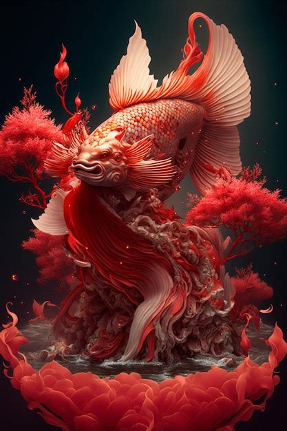 Premium Ai Image Close Up Of A Fish On A Body Of Water Generative Ai