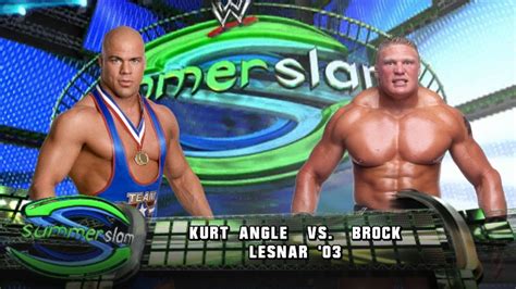 Wwe K Brock Lesnar Vs Kurt Angle Youtube