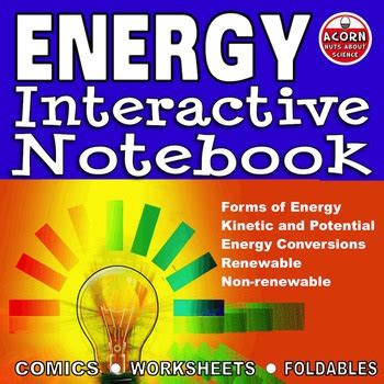 Energy Forms Of Energy Interactive Notebook By Acorn Science Tpt