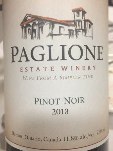 Paglione Estate Winery Pinot Noir Vivino Us