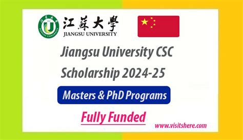 Jiangsu University Csc Scholarship 2024 25 In China Fully Funded