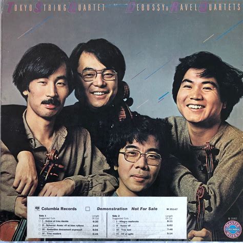 Tokyo String Quartet Debussy Ravel Quartets Columbia Masterworks 1979