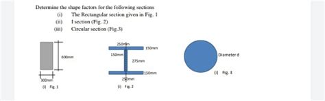 Solved Determine The Shape Factors For The Following