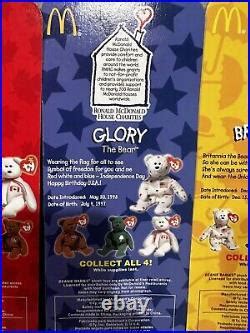 RARE TY Beanie Babies McDonalds International Bears Set Of 4 ALL With