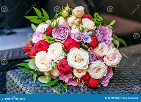 Beautiful Flower Bouquet. Romantic Meeting. the Concept of Marriage and ...