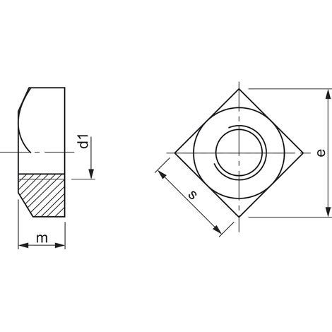 Vierkantmuttern M Din Standard Ausf Hrung Einlegemutter A Edelstahl