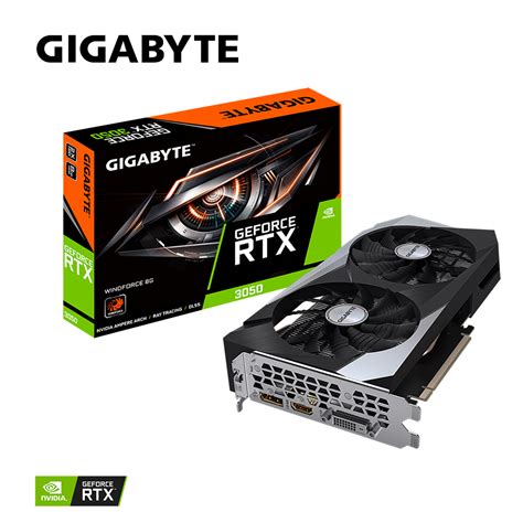 Card màn hình GIGABYTE RTX 3050 WINDFORCE 8G (GV-N3050WF2-8GD) – GEARVN.COM