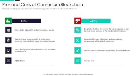 Blockchain And Dlt Framework Pros And Cons Of Consortium Blockchain