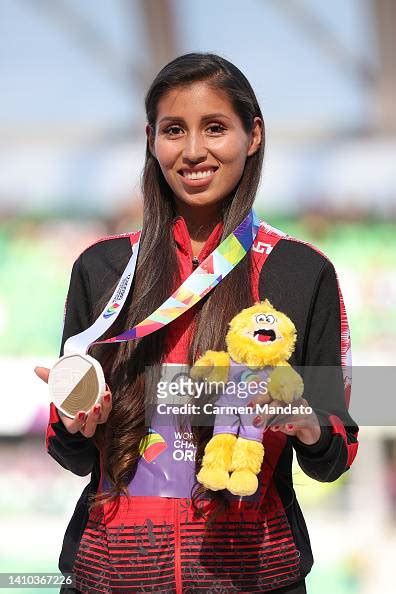 Gold Medalist Kimberly Garcia Leon Of Team Peru Poses During The