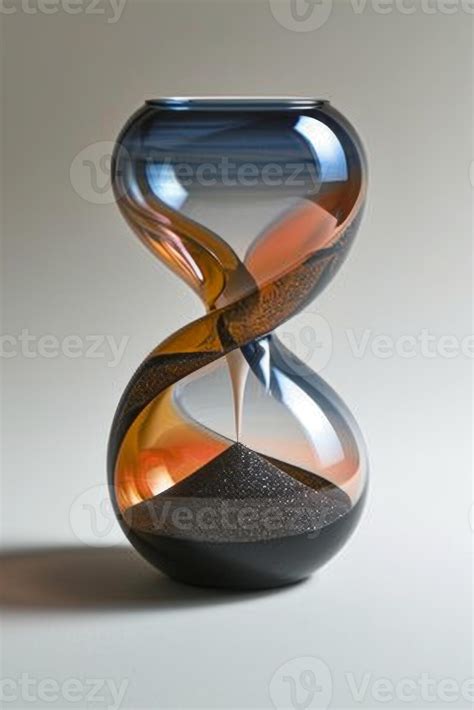 Ai Generated Stylish Hourglass Sand Running In An Hourglass Measuring The Countdown Time On A